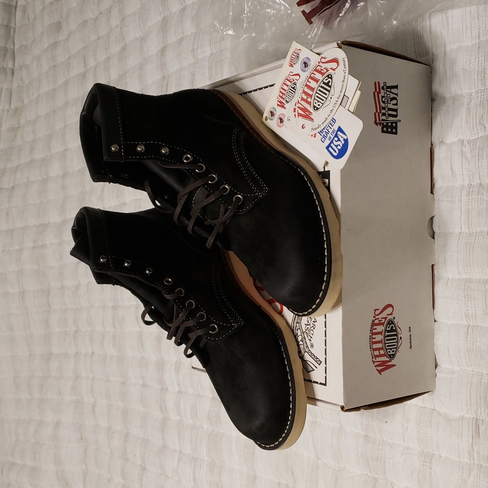New white's foreman-cc Boots 8.5 D black rough out